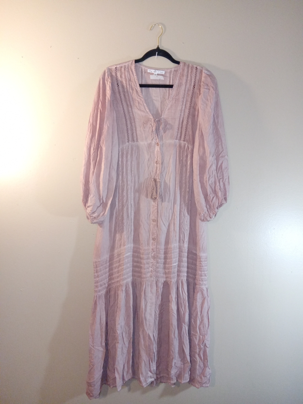 Young Fabulous & Broke Dusty Blush Button-Front Maxi Dress